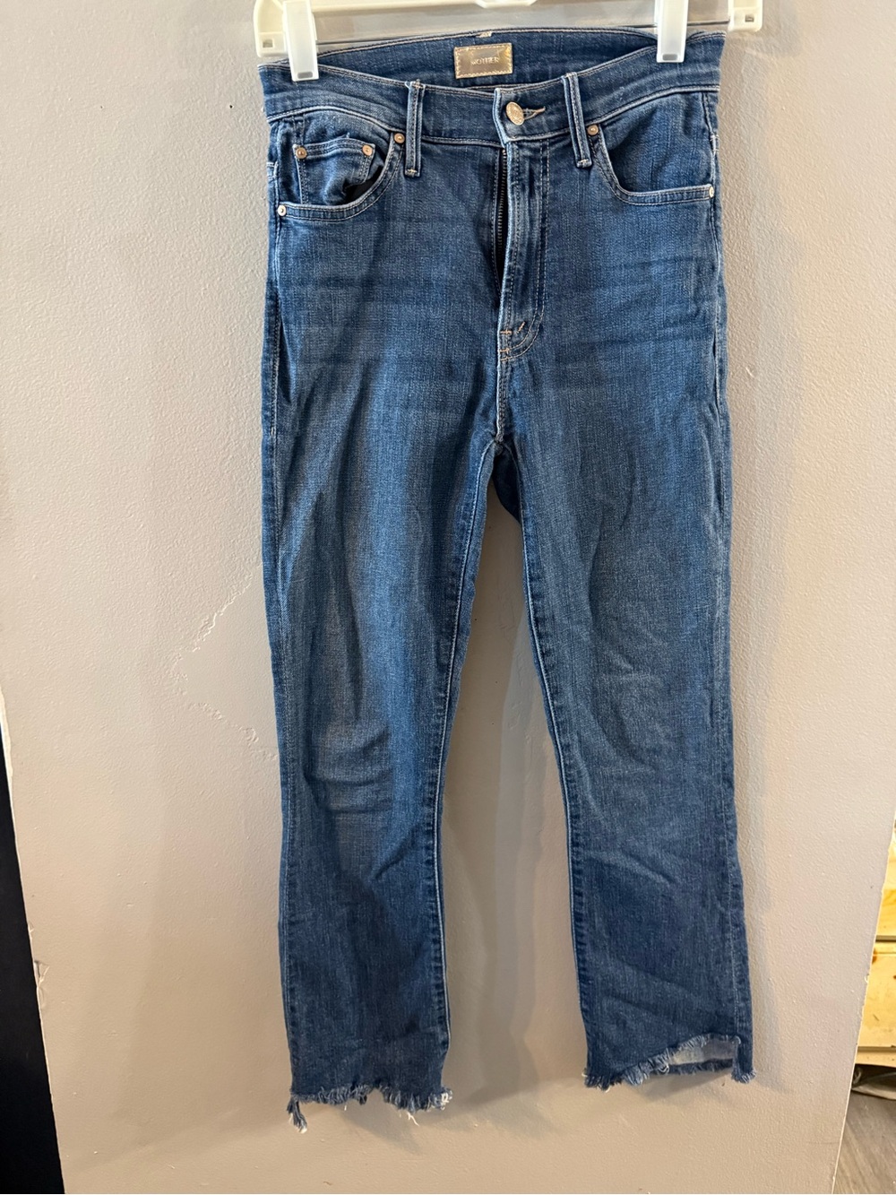 Mother Jeans Size 24 Stunner Zip Ankle Step Fray My Women Skinny Blue Ags